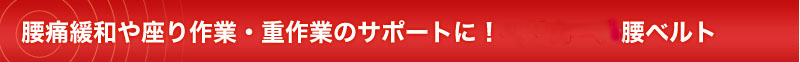 腰痛緩和や座り作業・重作業のサポートに！ヘリカール腰ベルト